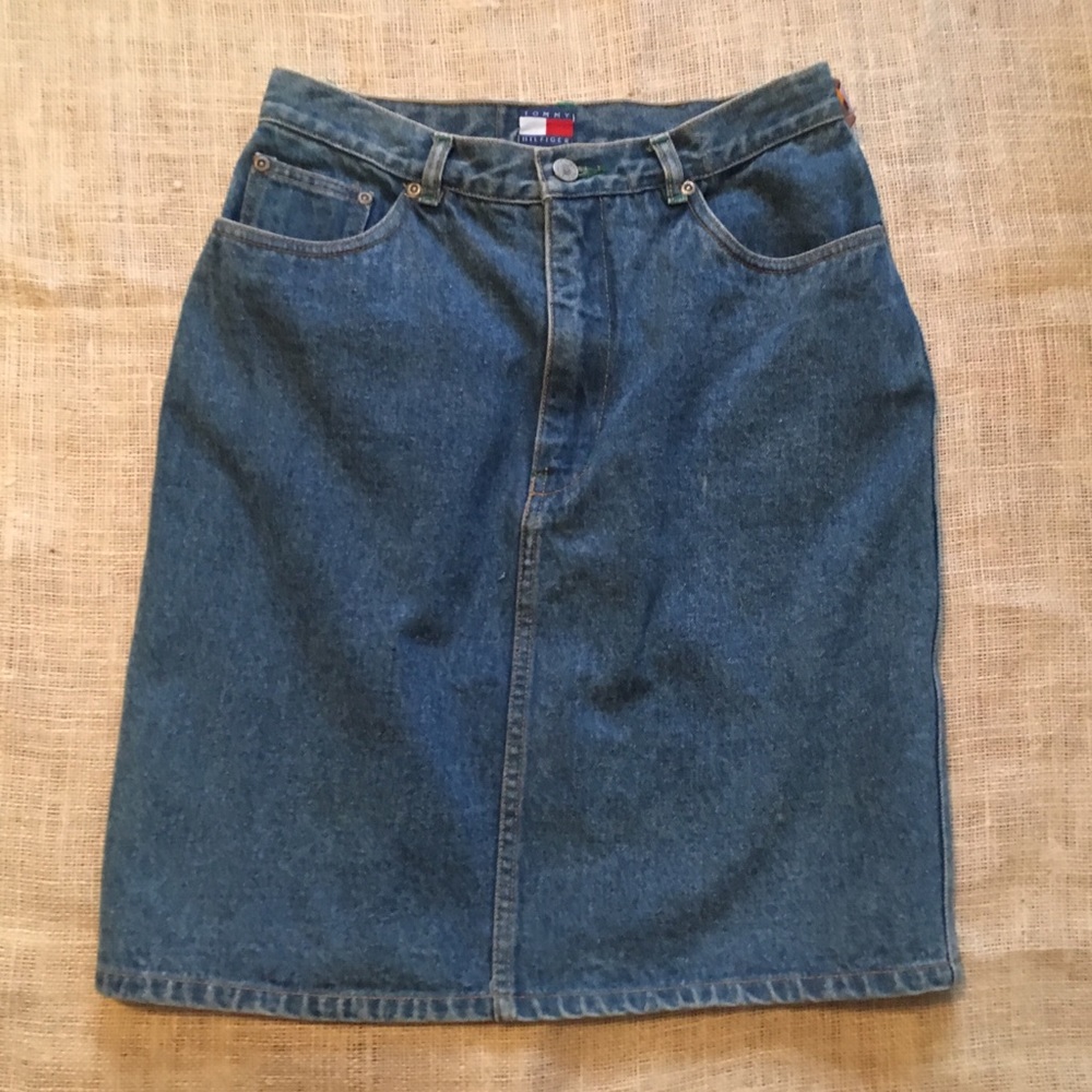 Vintage Tommy Hilfiger Skirt Denim Mini Split